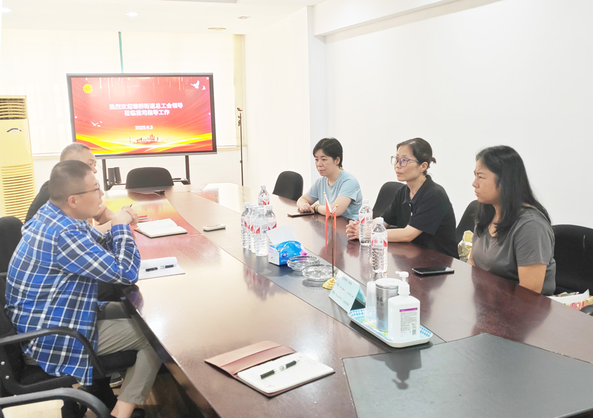 塘桥街道d会专职副d利源率领调研l一行莅临我司开展专题考察指导工作